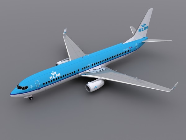 3ds max aircraft klm - 737-800 - KLM.max by foxxhound