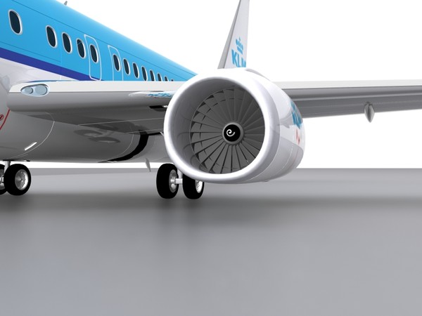 3ds max aircraft klm - 737-800 - KLM.max by foxxhound