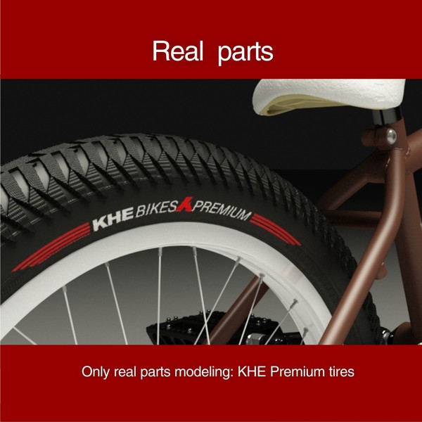 khe triplethreat bmx complete 3d model - KHE TripleThreat BMX complete bicycle by Zigzain
