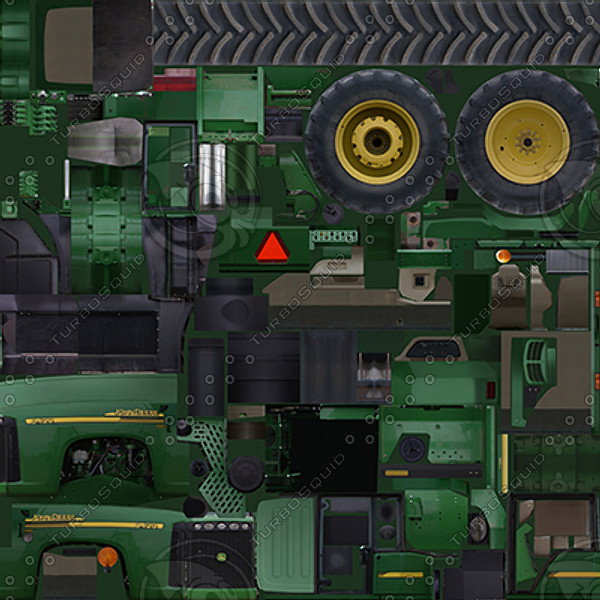4 tractor 1 3ds - 4WD Tractor 1 by papillon