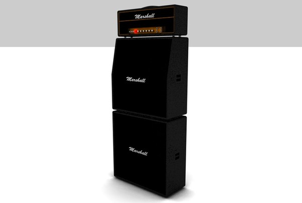 3d model amplifier set - Amplifier Set by MattTrout