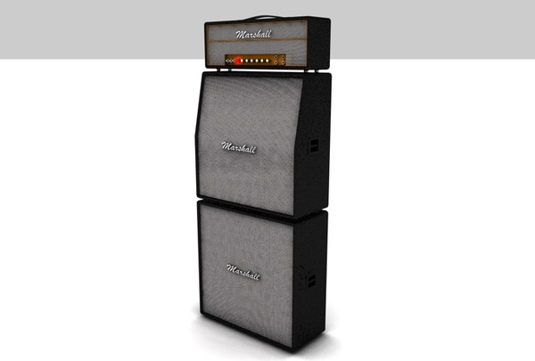 3d model amplifier set - Amplifier Set by MattTrout