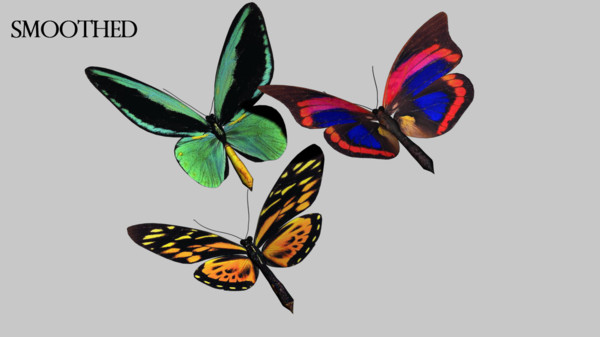 3ds max colorful butterflies - 3 Butterflies by Lochness 3D