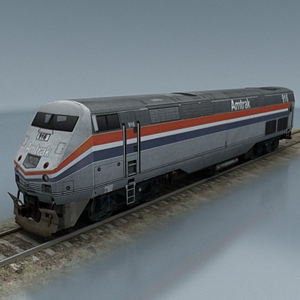 train 3d max - amtrak by StepanProkop