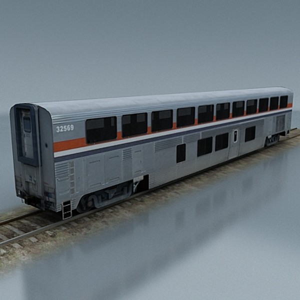 train 3d max - amtrak by StepanProkop