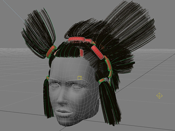 head woman girl 3d ma - Hair by cermaka
