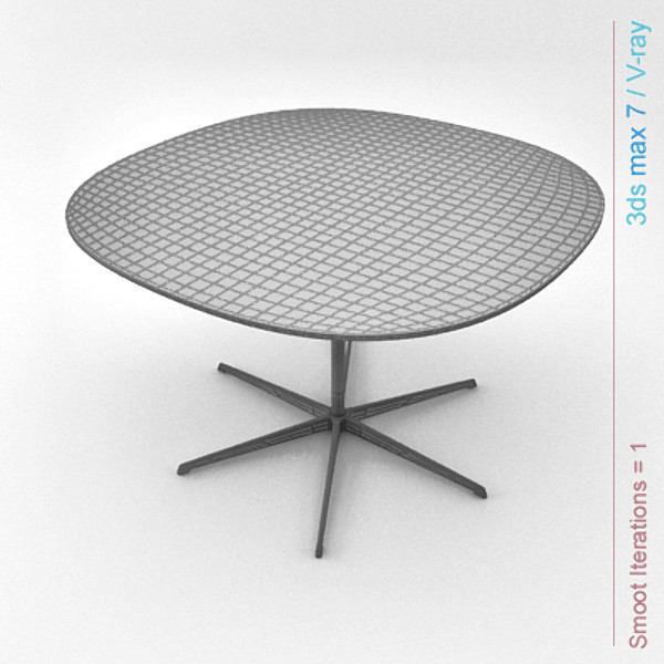 arne jacobsen tables dxf - super-circular 6 star leg by lajhar