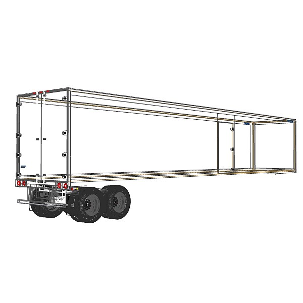 53ft van trailer truck 3d model - Great Dane Classic freight 53ft van by bansheewoj
