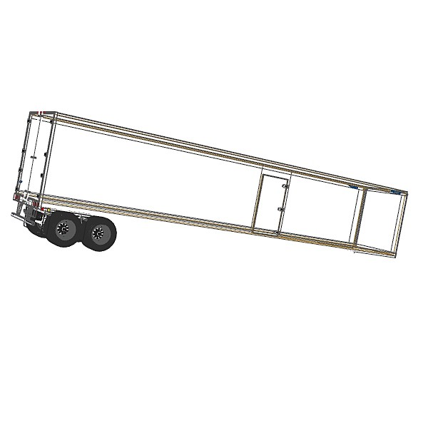 53ft van trailer truck 3d model - Great Dane Classic freight 53ft van by bansheewoj