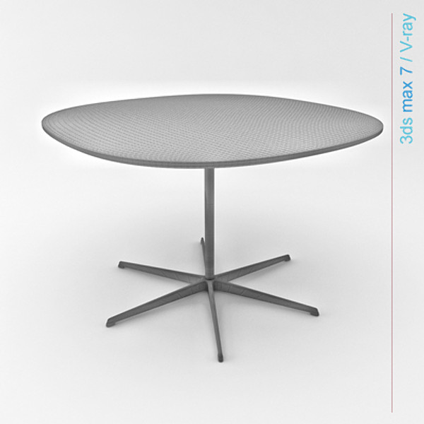 arne jacobsen tables dxf - super-circular 6 star leg by lajhar