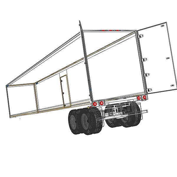 53ft van trailer truck 3d model - Great Dane Classic freight 53ft van by bansheewoj
