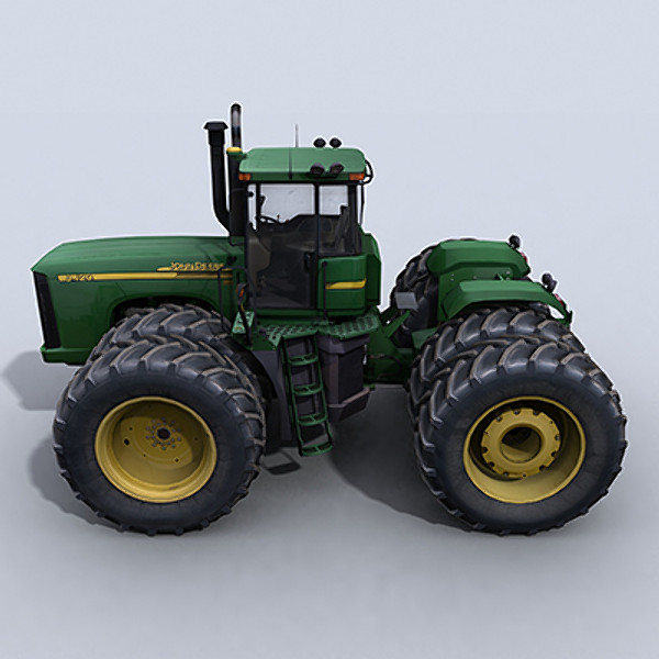 4 tractor 1 3ds - 4WD Tractor 1 by papillon
