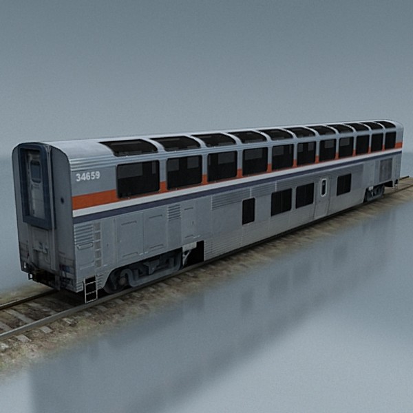 train 3d max - amtrak by StepanProkop