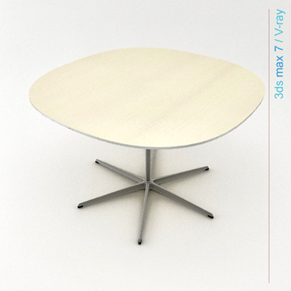 arne jacobsen tables dxf - super-circular 6 star leg by lajhar
