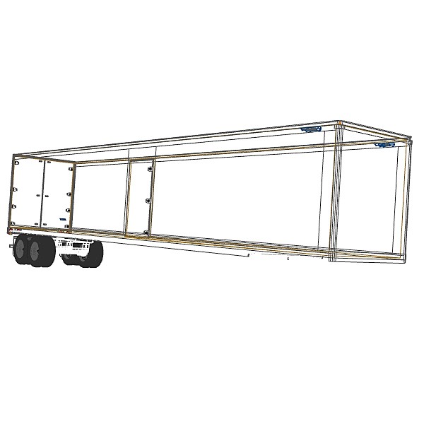 53ft van trailer truck 3d model - Great Dane Classic freight 53ft van by bansheewoj