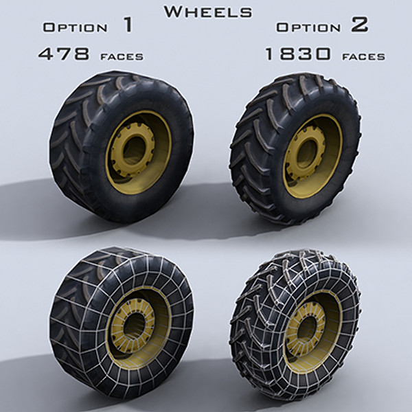 4 tractor 1 3ds - 4WD Tractor 1 by papillon