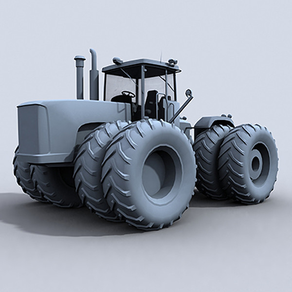4 tractor 1 3ds - 4WD Tractor 1 by papillon