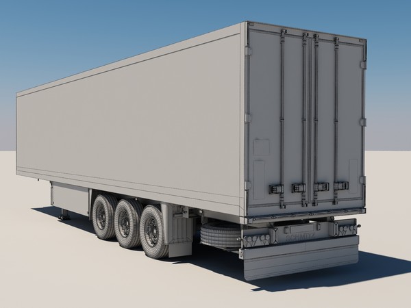 c4d schmitz trailer semitrailer - Semitrailer Schmitz by jekich1