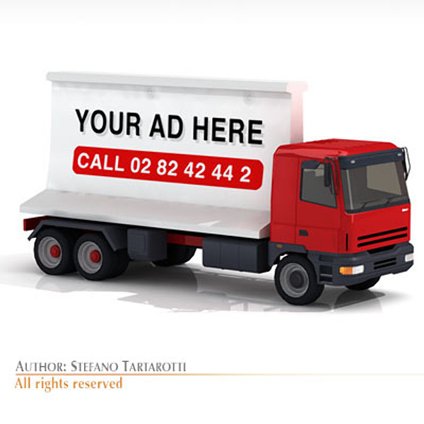 3d model advertisment truck - Ad truck by tartino