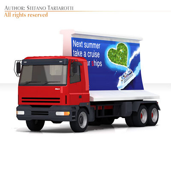 3d model advertisment truck - Ad truck by tartino