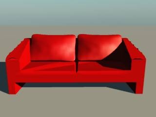contemporary leather sofa 3d model - Contemporary Leather Sofa by Icer86