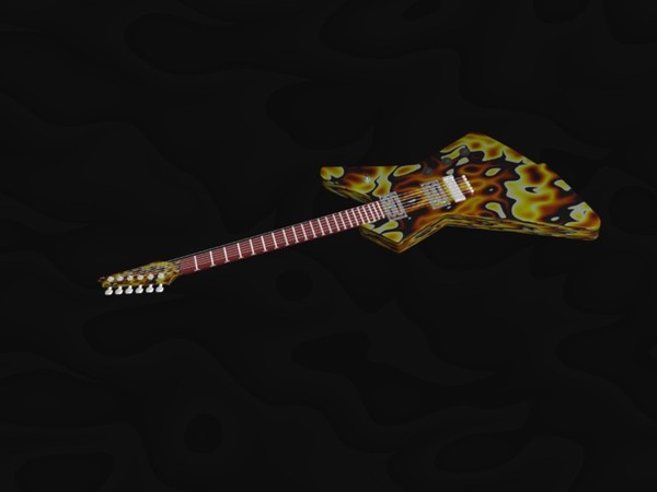 guitar electric 3ds - Electric Guitar DTT by EzGraphs