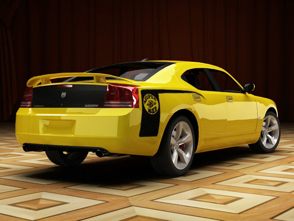 3d dodge charger srt-8 super - Dodge Charger SRT-8 Super Bee STANDARD MATERIALS by fabelar