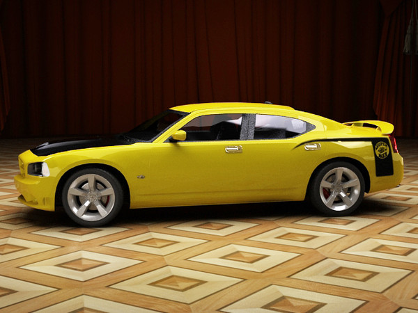 3d dodge charger srt-8 super - Dodge Charger SRT-8 Super Bee STANDARD MATERIALS by fabelar