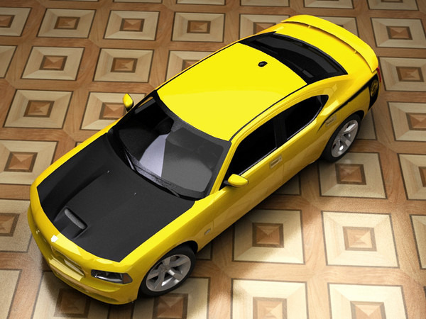 3d dodge charger srt-8 super - Dodge Charger SRT-8 Super Bee STANDARD MATERIALS by fabelar