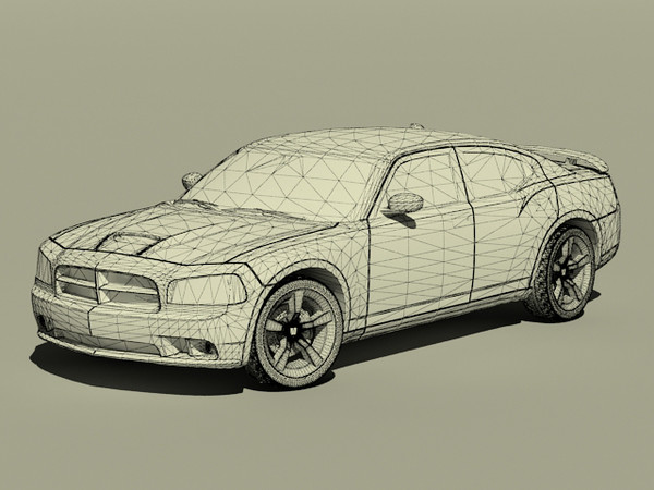 3d dodge charger srt-8 super - Dodge Charger SRT-8 Super Bee STANDARD MATERIALS by fabelar