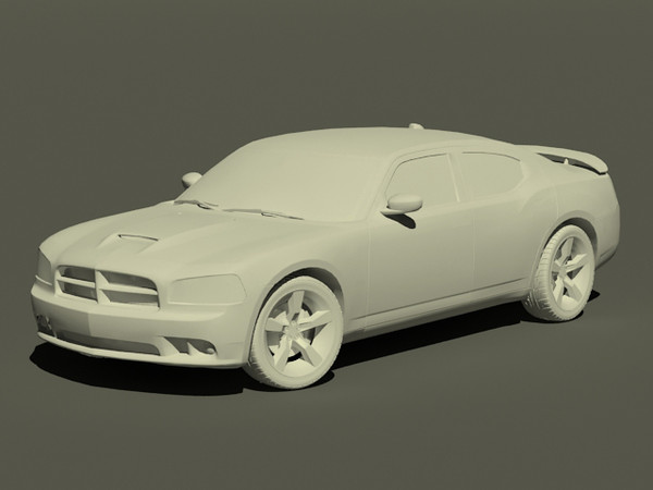 3d dodge charger srt-8 super - Dodge Charger SRT-8 Super Bee STANDARD MATERIALS by fabelar