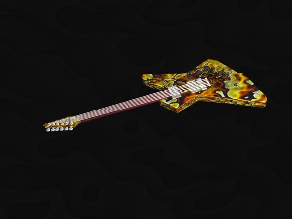 guitar electric 3ds - Electric Guitar DTT by EzGraphs
