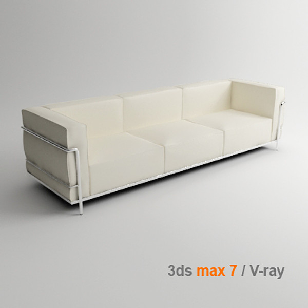 le corbusier 3 3d max - lc3 3 seats by lajhar