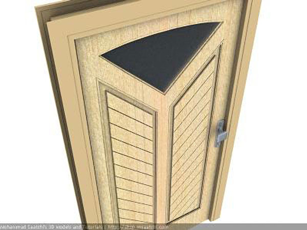 simple woody door 3d model - Woody Door by MSaatchi