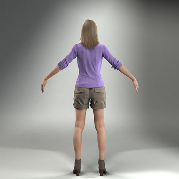 body rigged skin 3d model - CWom0003-HD2-CS... by axyzdesign