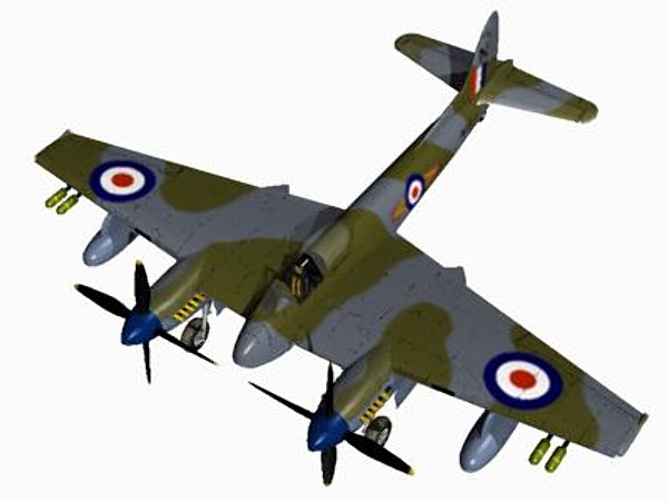 hornet haviland fighters c4d - De Haviland Hornet F3 by pbratt