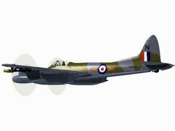 hornet haviland fighters c4d - De Haviland Hornet F3 by pbratt