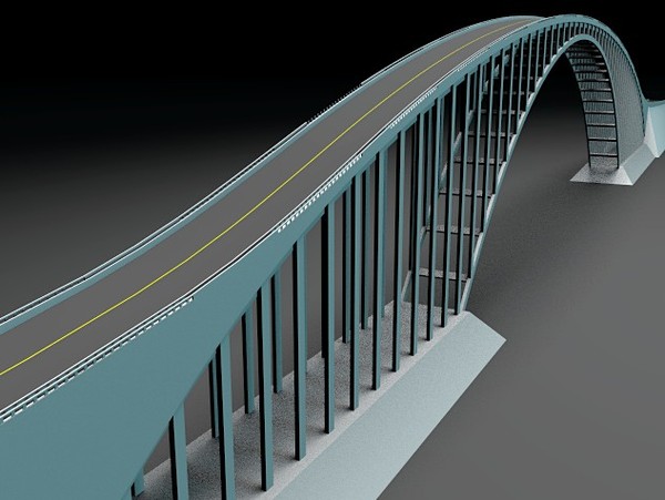 arch bridge 3d model - Arch Bridge by GraphicGuru