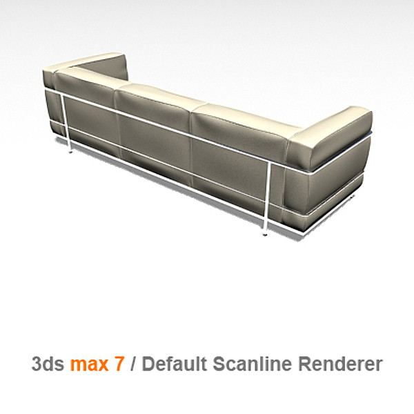 le corbusier 3 3d max - lc3 3 seats by lajhar