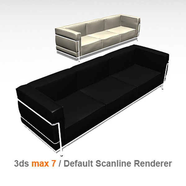 le corbusier 3 3d max - lc3 3 seats by lajhar