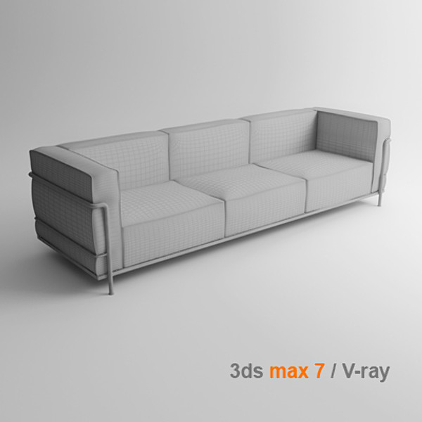 le corbusier 3 3d max - lc3 3 seats by lajhar
