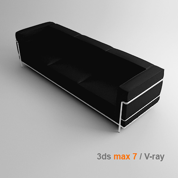 le corbusier 3 3d max - lc3 3 seats by lajhar