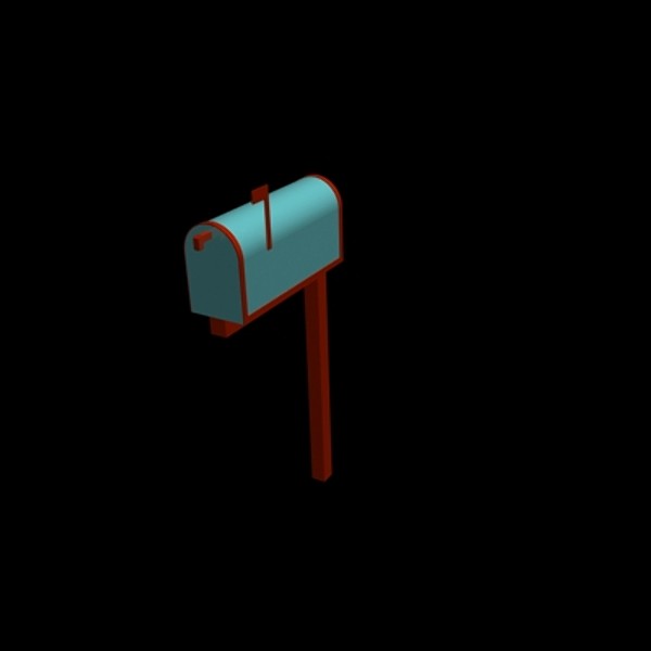 3d model post box street - post box street element by mimarburak1