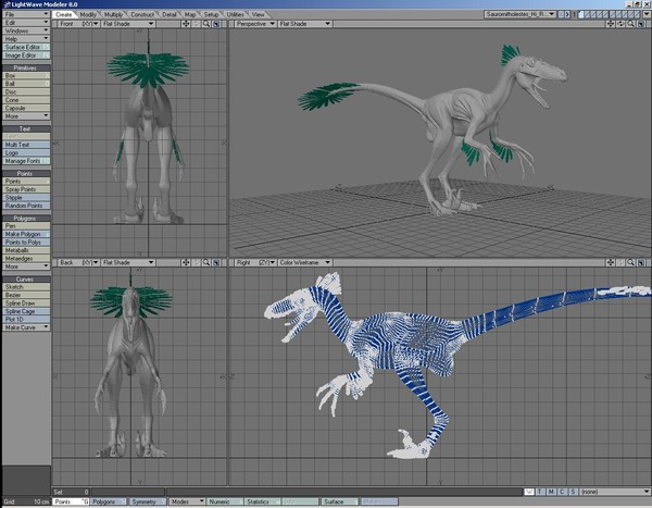 lwo raptor dinosaur - Raptor.zip by 3dCreatures