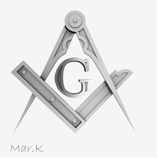 3d masonic compass - Square compasses by Mar.K