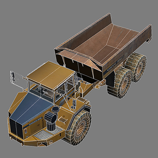 3d model articulated dump truck - Articulated Dump Truck 1 by papillon