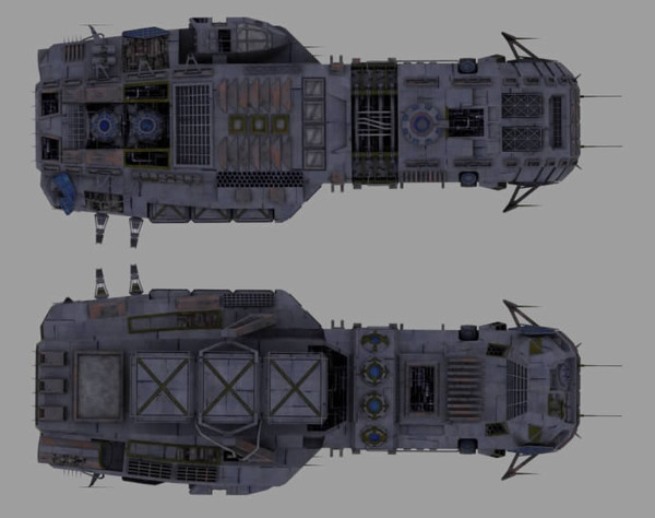 free obj model ship morena - Morena Smuggler Ship by SolCommand