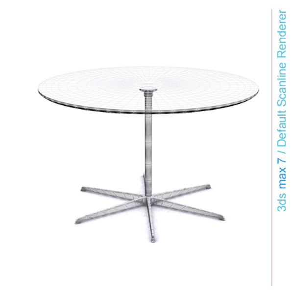 3d model arne jacobsen tables base - circular table 6 star pedestal base by lajhar