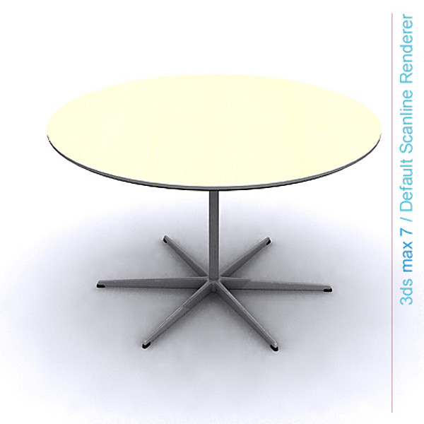 3d model arne jacobsen tables base - circular table 6 star pedestal base by lajhar