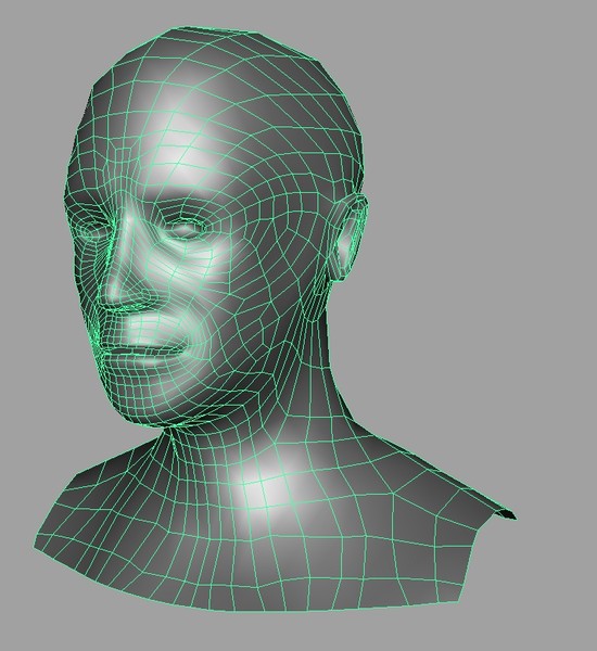 3d male face model - face_male.mb by MrAFK
